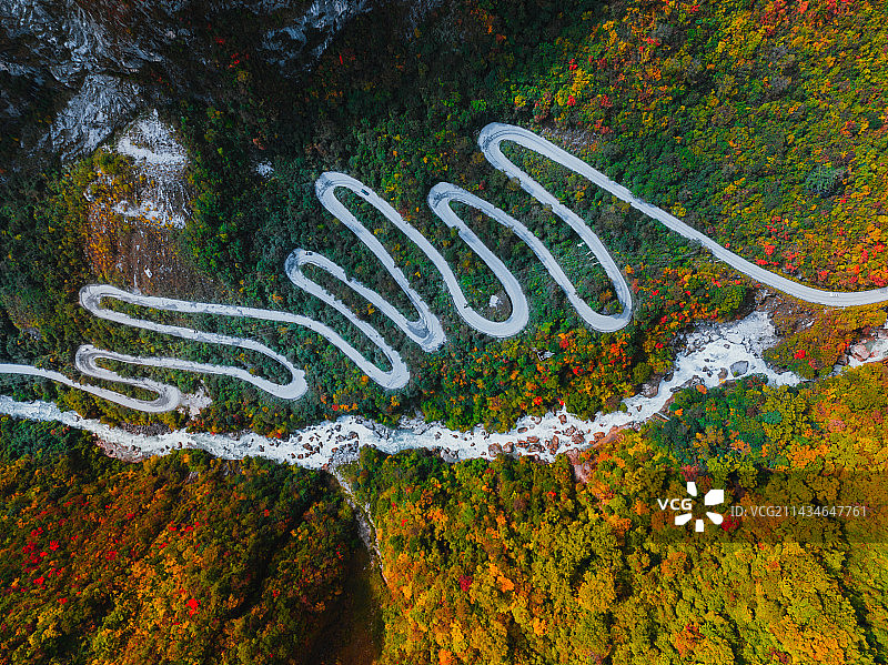 丹云峡秋景图片素材