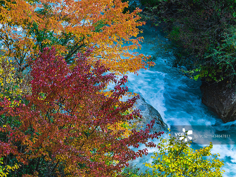 丹云峡秋景图片素材