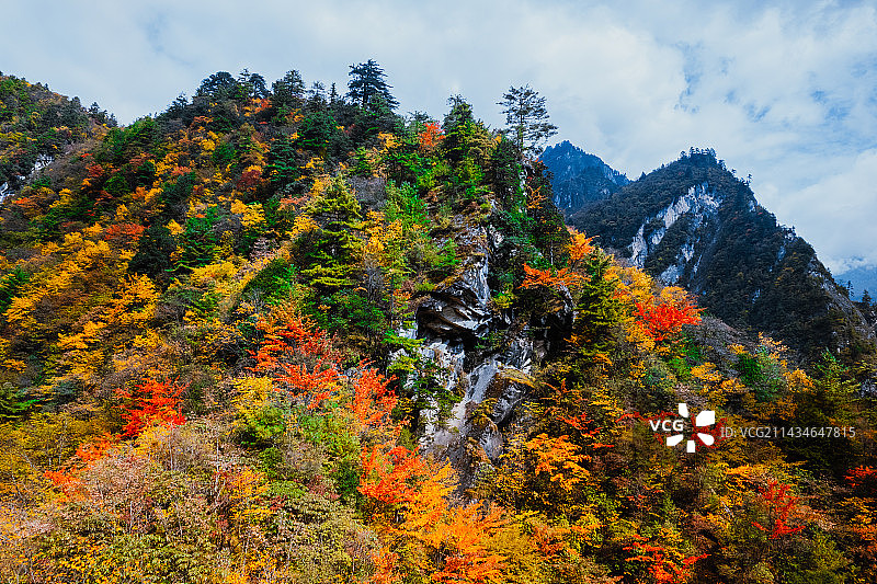 丹云峡秋景图片素材