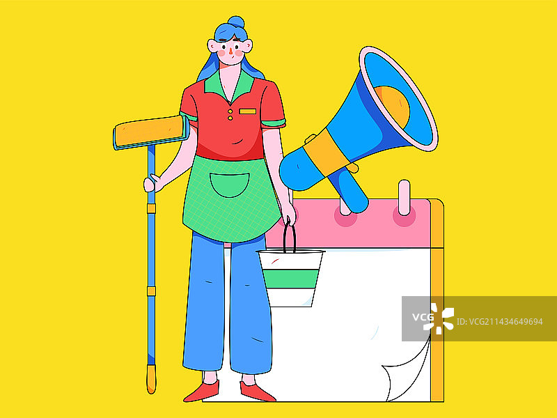 通知公告矢量创意扁平手绘插画图片素材