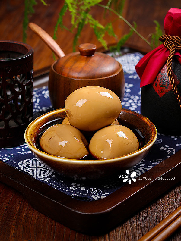 家常小吃美食五香卤鸡蛋图片素材