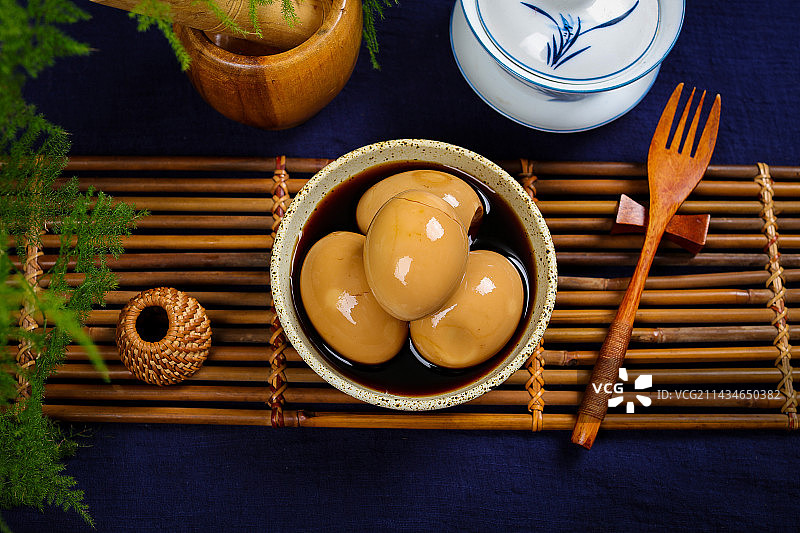 营养美味早餐小吃卤水鸡蛋图片素材