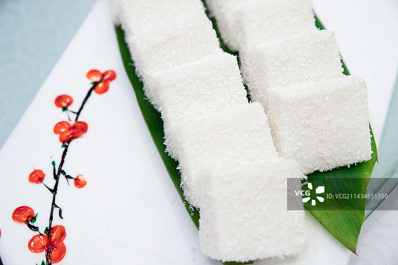 美食椰蓉小方图片素材