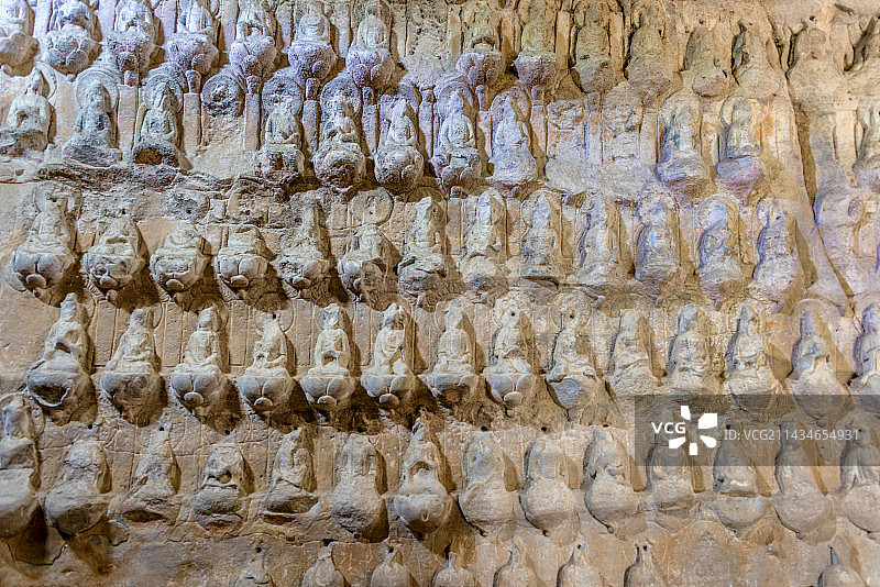 中国重庆大足石刻宝顶山景区北山石刻景区图片素材
