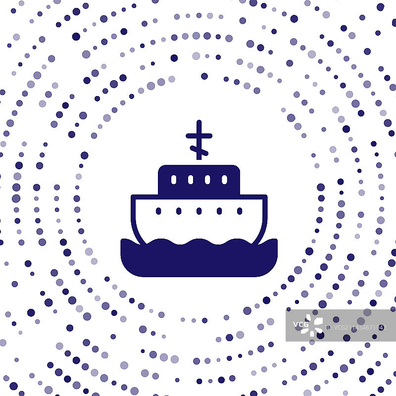 白色背景蓝色诺亚方舟图标图片素材