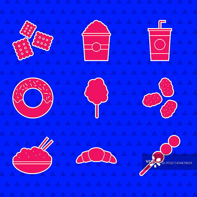 棉花糖羊角面包肉丸木制图片素材