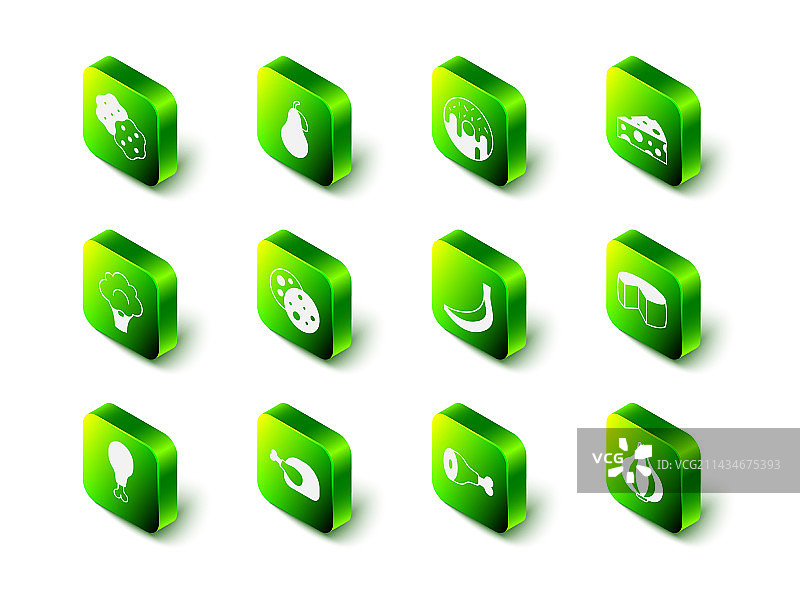 梨、甜甜圈、奶酪、大蒜、香蕉、鸡肉素材图片素材