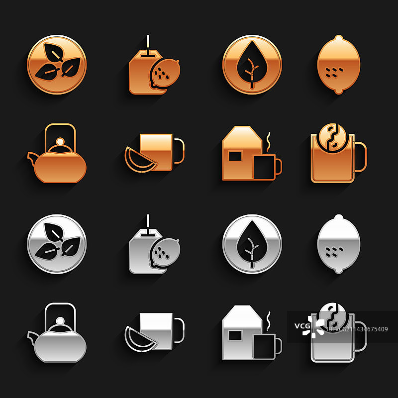 柠檬茶杯柠檬红茶牛奶套装图片素材