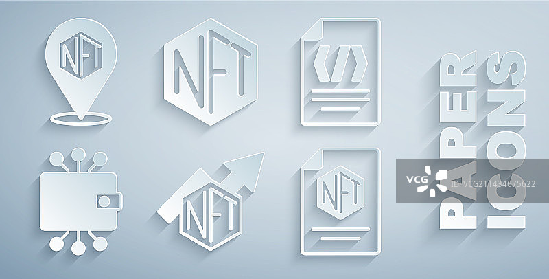 NFT增长条形图二进制代码图片素材