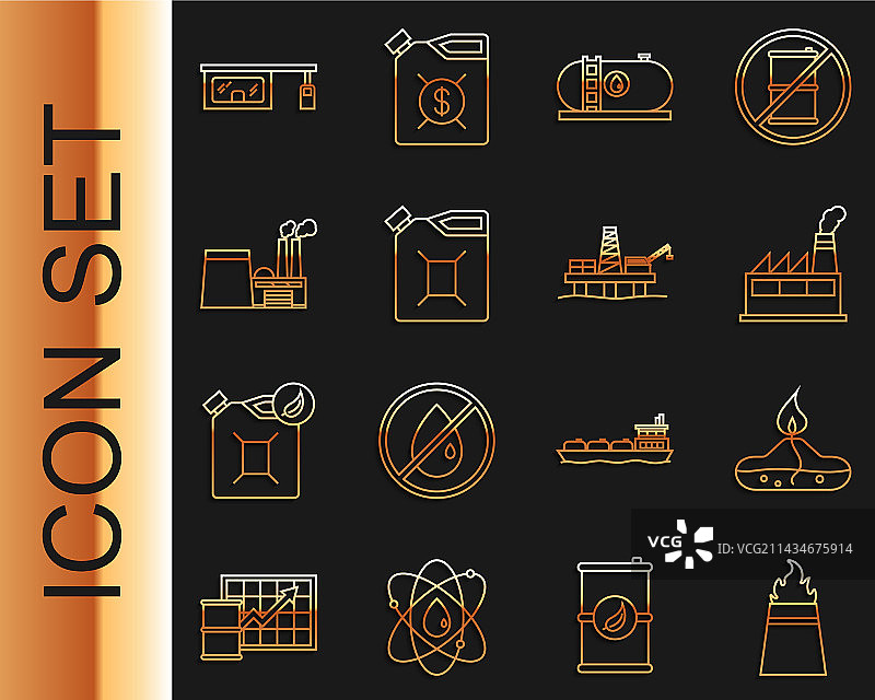 带酒精或烈焰的石油钻井平台管线设置图片素材