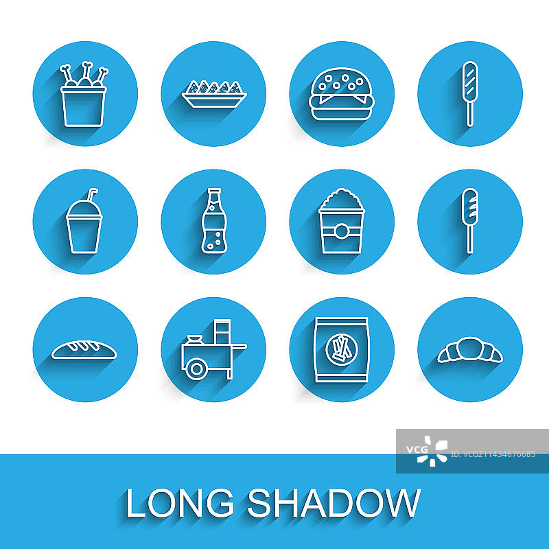 面包和街头快餐车图片素材