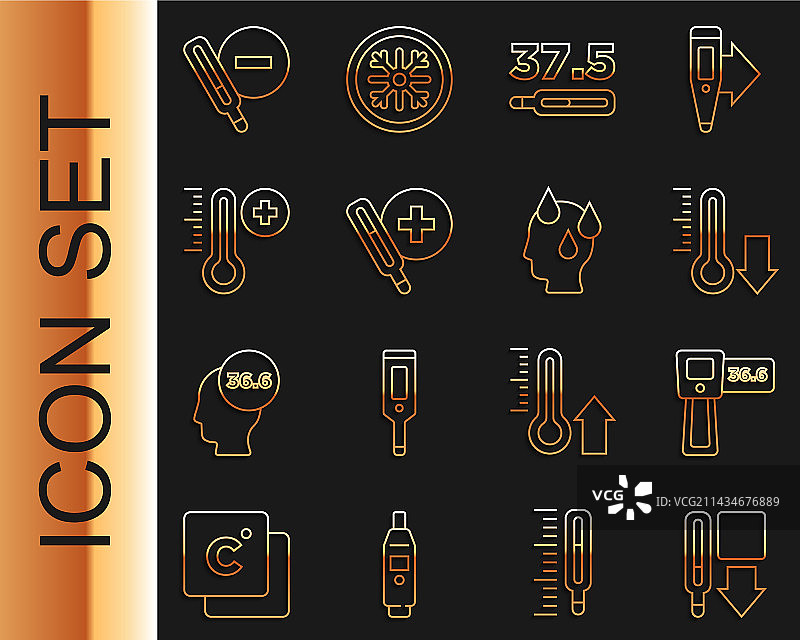 医疗温度计数字气象组合图片素材