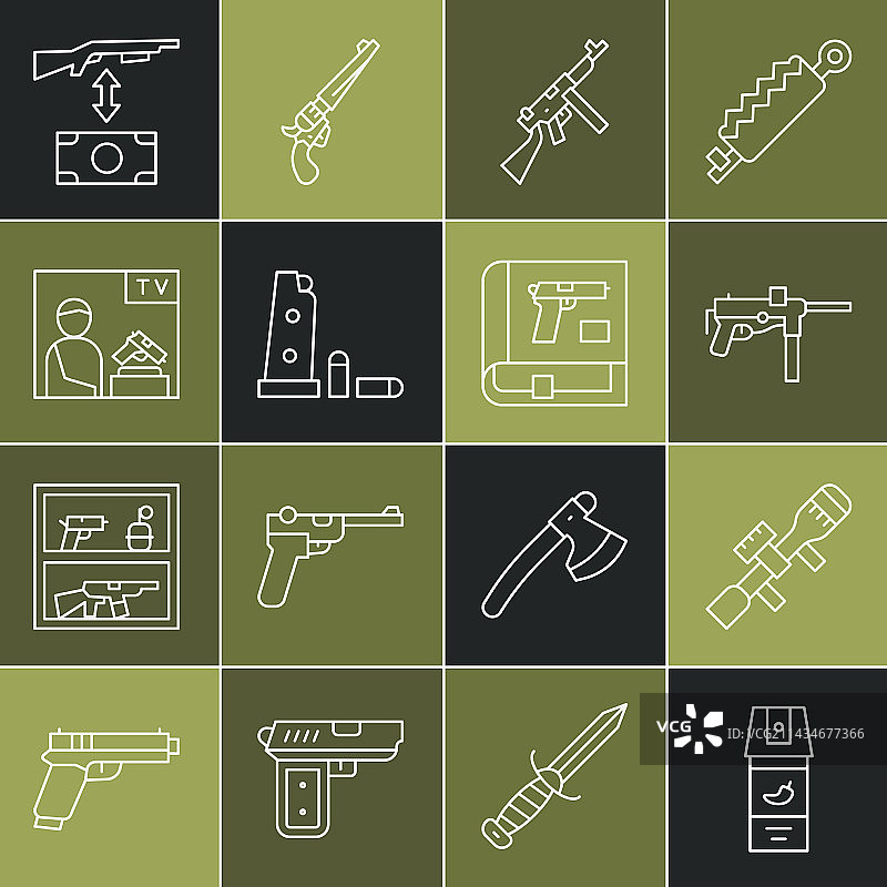 胡椒喷雾和狙击步枪瞄准镜图片素材