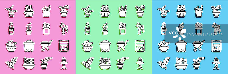 盆栽植物桌面种子包图片素材