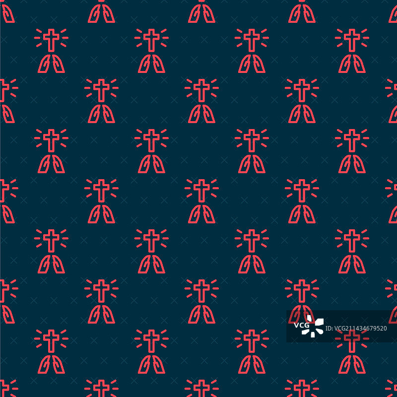 红线双手合十图标图片素材