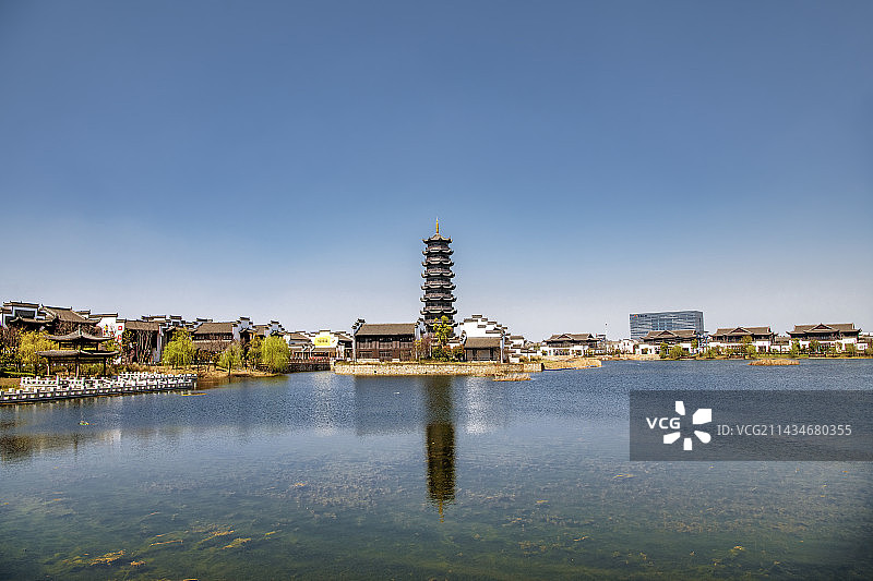 鸠兹古镇  春日小景图片素材