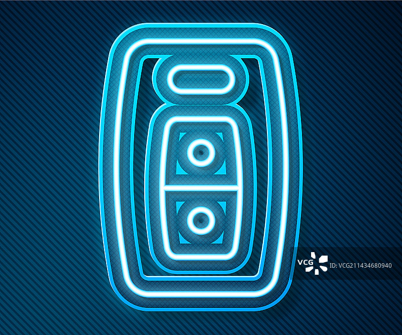 霓虹灯汽车遥控钥匙图标图片素材