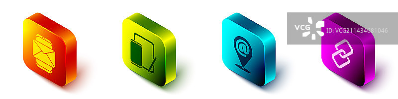 2.5D手机和信封图片素材