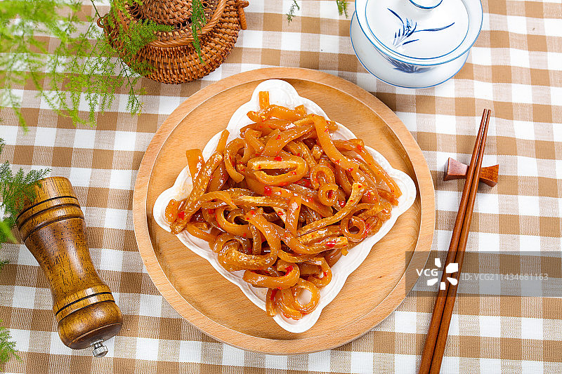 酸辣美味下酒菜凉拌猪皮图片素材