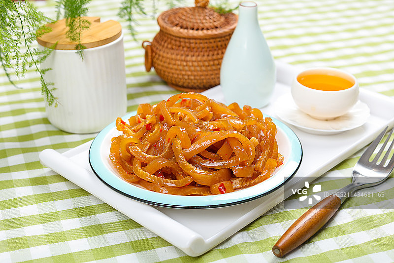 酸辣美味下酒菜凉拌猪皮图片素材