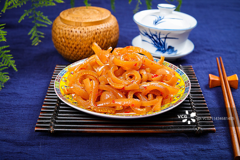 特色农家菜拌猪肉皮图片素材