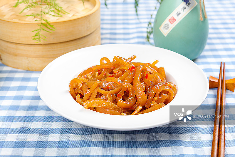 酸辣美味特色菜泡猪皮图片素材