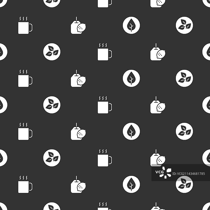 茶叶、茶杯和柠檬茶包合集图片素材