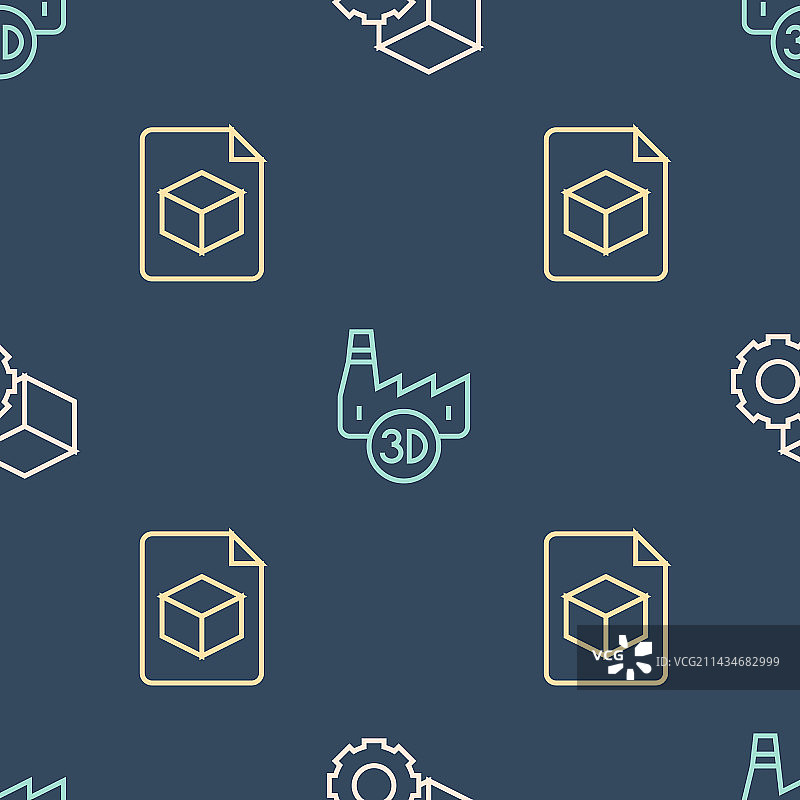 2.5D立方体文件和印刷厂图片素材