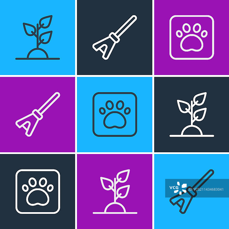 志愿者团队植树爪印图片素材