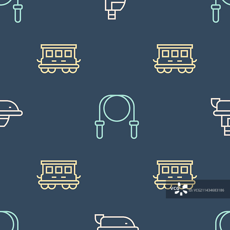 玩具船、客运火车车厢和玩具图片素材