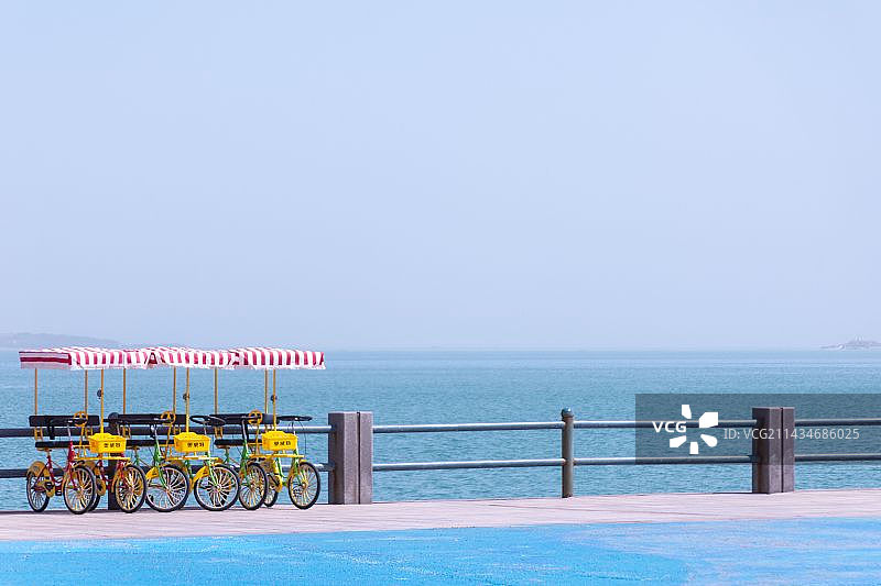 海边的自行车图片素材