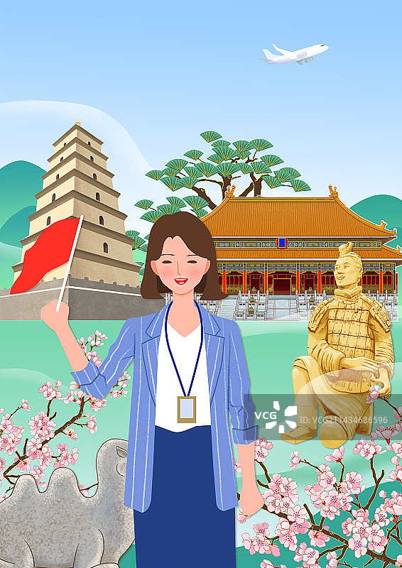 全国旅游插画图片素材