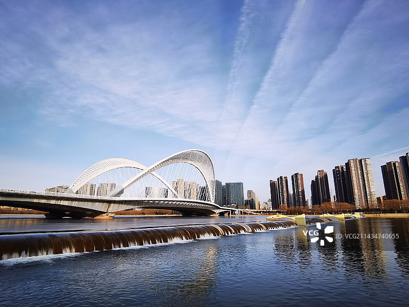 太原南中环桥 汾河公园图片素材
