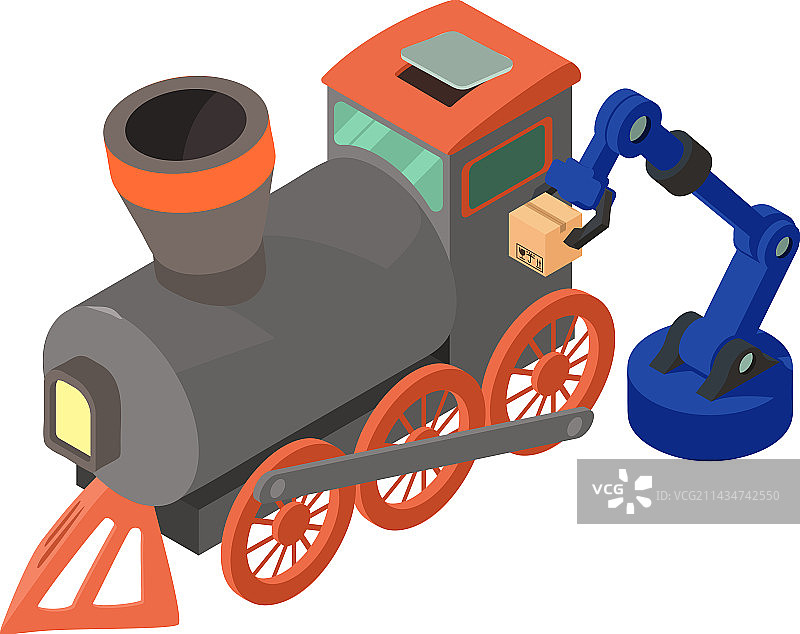 2.5D铁路运输图标图片素材