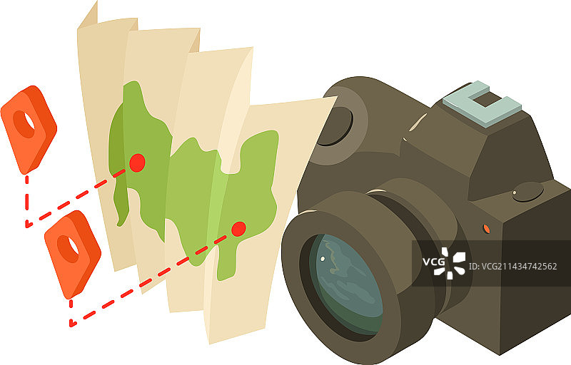 休息概念等距现代照片图标图片素材