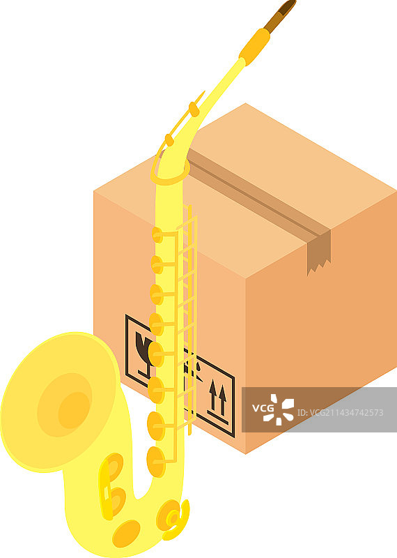 萨克斯管2.5D风音乐图标图片素材