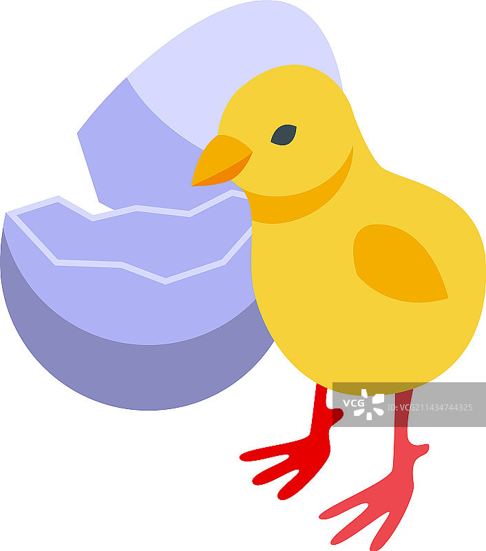 2.5D小鸡图标，小鸡和鸡蛋图片素材
