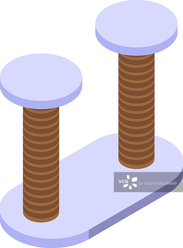 2.5D玩具猫抓板图标图片素材