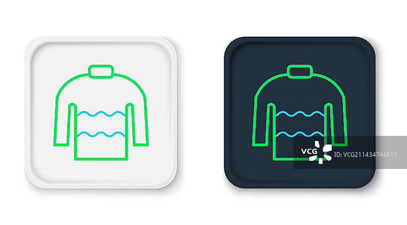 白色背景上的毛衣线条图标图片素材