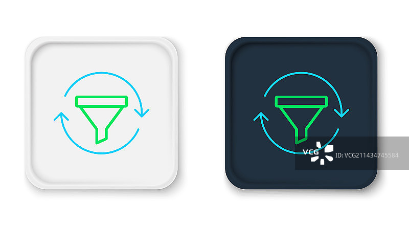 带有营销图表的销售漏斗线条图片素材