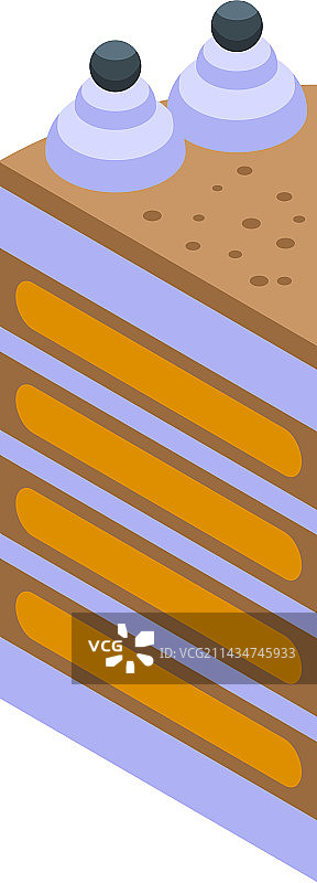 2.5D提拉米苏蛋糕食物图标图片素材