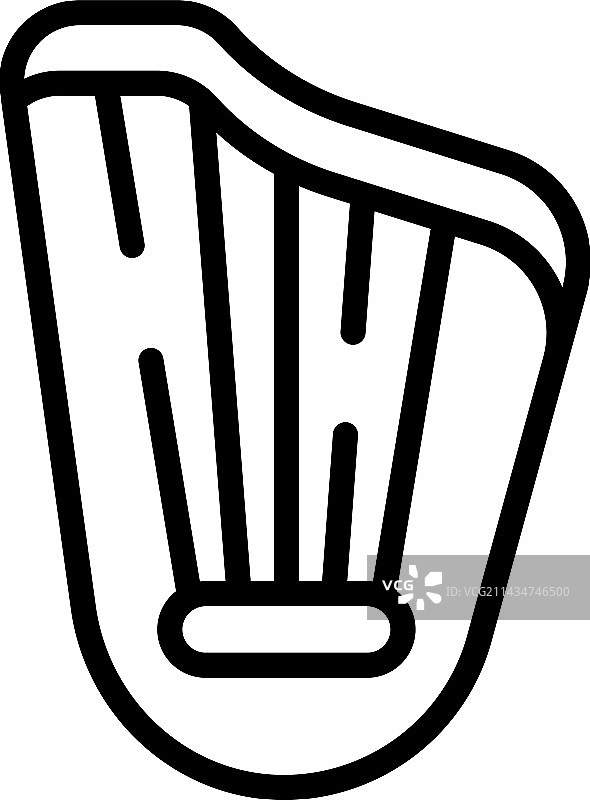 康特勒琴小提琴轮廓音乐吉他图标图片素材