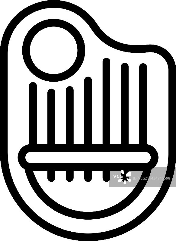 康特勒琴弦复古音乐图标轮廓图片素材