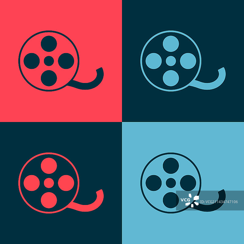 波普艺术电影胶片图标图片素材