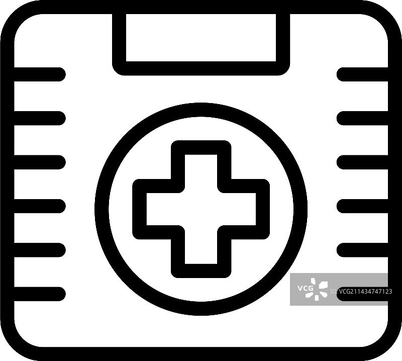 急救箱轮廓图标，金钱救济图片素材