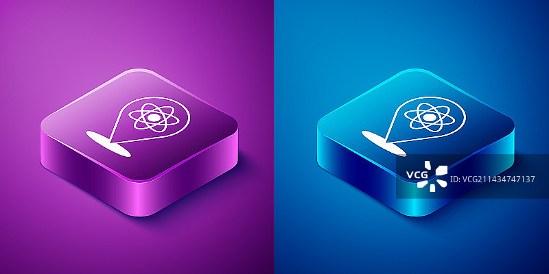 2.5D原子图标图片素材