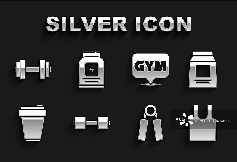 哑铃、运动营养品与无袖T恤图片素材