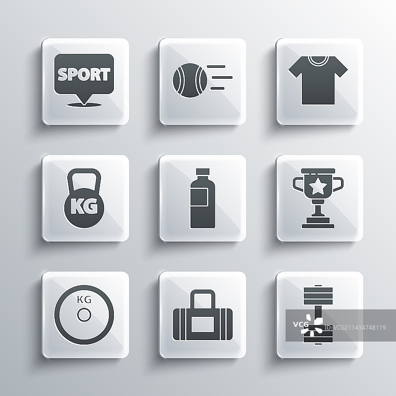 运动包哑铃奖杯摇摇杯合集图片素材