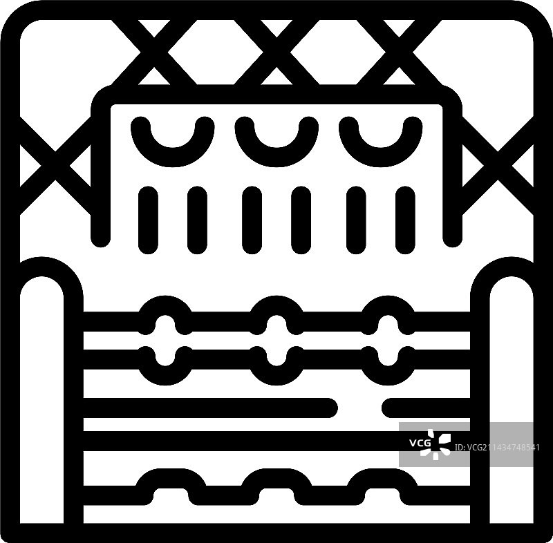 新拳击比赛轮廓图标图片素材