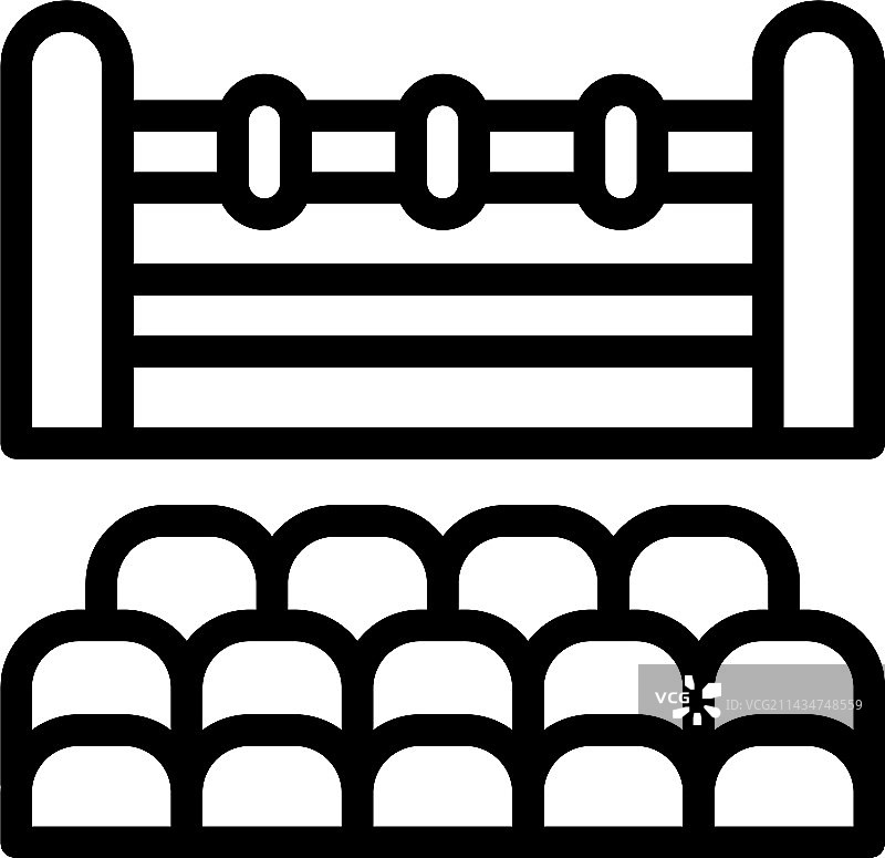 拳击擂台轮廓图标图片素材